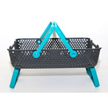 Panier Kajo 20L Gris / Turquoise